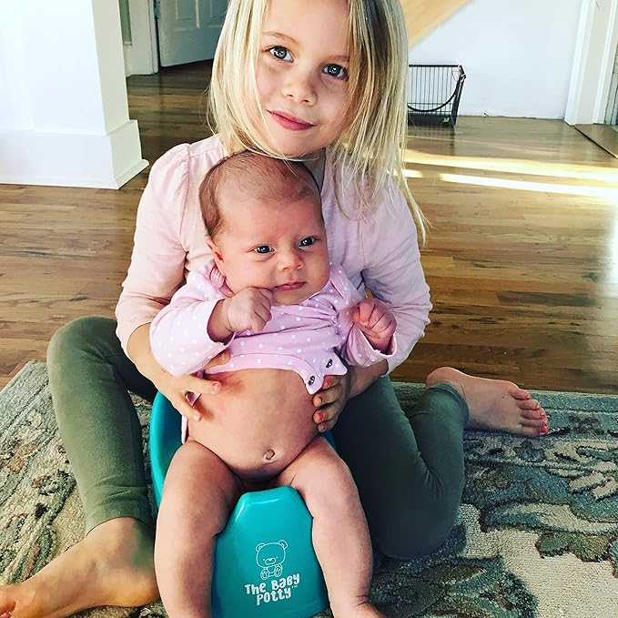 The Baby Potty - Mini Potty | Early Potty Training | Elimination Communication | Portable & Lightweight | Promote Independence | Child Training Toilet (Turquoise)