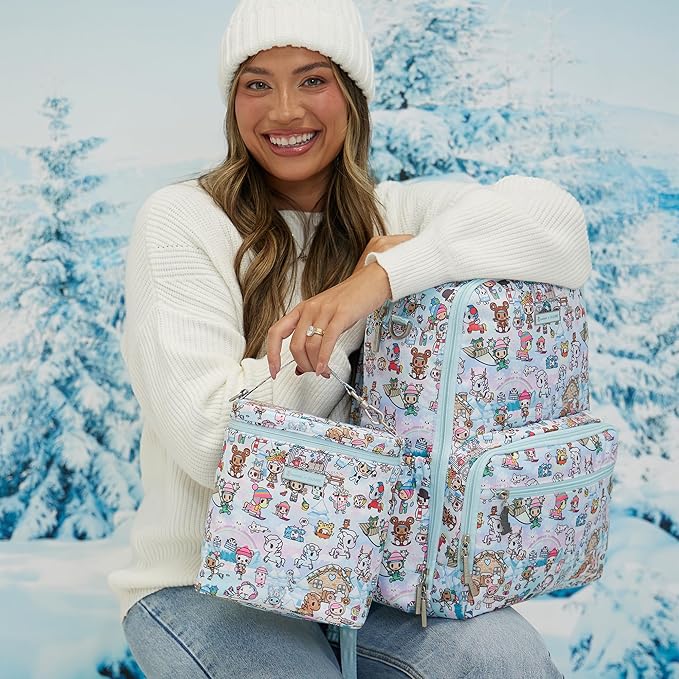 JuJuBe Fuel Cell, Tokidoki Snow Day, Insulated Lunch Box, Tote Bag Lunchbox with Cooler for Women, Men, Reusable for Work, Beach and Travel, Food, Baby Bottle and Drink Carrier