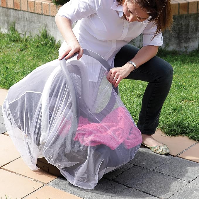 Dreambaby Travel System Baby Mosquito Net Protection Cover - for Pram, Pushchairs, Buggy, & Carry Cot - with Fine Soft & Elastic Mesh Netting - Model L275