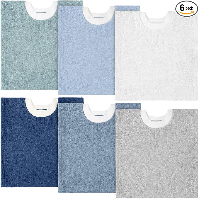 Foaincore 6 Pcs Pullover Baby Bibs Cotton Terry Toddler Absorbent Infant for Feeding and Drooling Towel Bib (Morandi Colors)