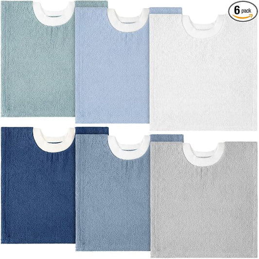 Foaincore 6 Pcs Pullover Baby Bibs Cotton Terry Toddler Absorbent Infant for Feeding and Drooling Towel Bib (Morandi Colors)