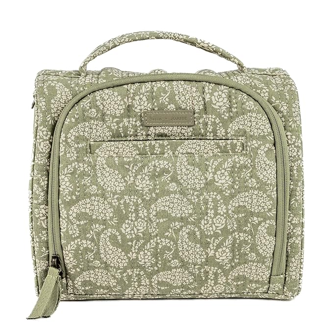 JuJuBe Insulated Bottle Bag, Breastmilk Cooler Bag Fits 3 Baby Bottles, Storage Tote for Nursing Mom, Daycare & Travel, Lunch Bag w/Handle & Shoulder Strap (Paisley Floral)