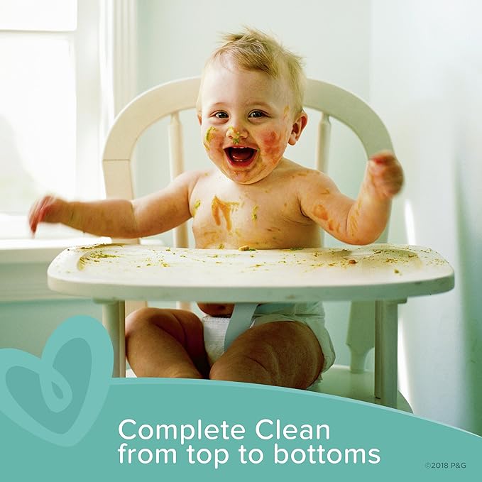 Baby Wipes, Pampers Baby Diaper Wipes, Complete Clean Unscented, 3 Refill Packs for Dispenser Tub, 216 Total Wipes