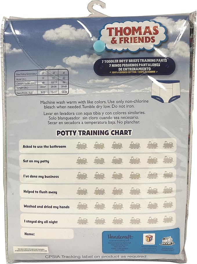 Mattel Boys' Toddler Potty Training Pants With Success Tracking Chart and Stickers in Sizes 2t, 3t and 4t