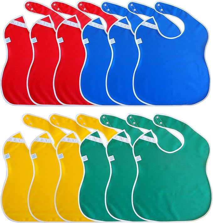 Large Waterproof Baby Bibs for 1-4 years old – Lightweight, Soft & Durable Bibs for Girls and Boys
