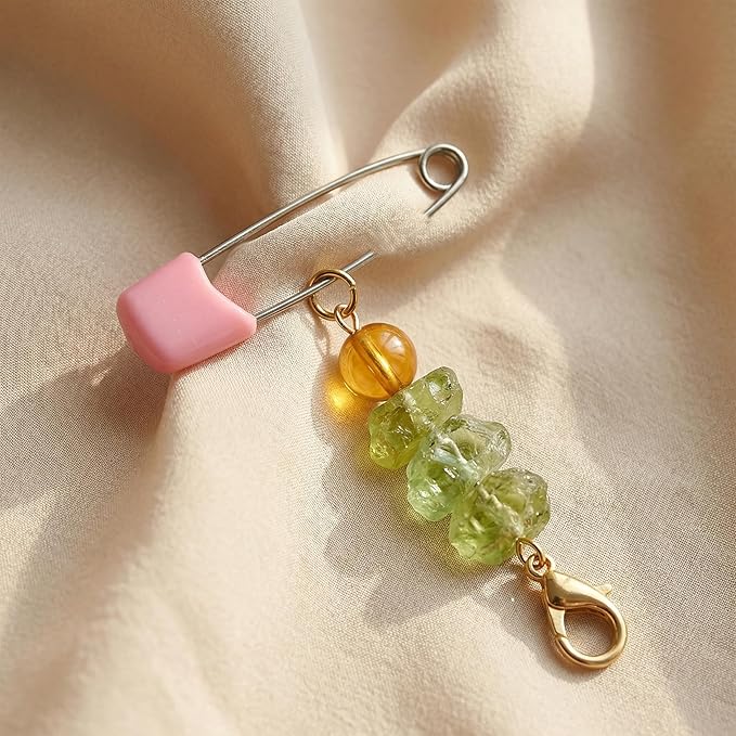 Mr. Pen- Diaper Pins, 2.2", 100 pcs, Stainless Steel, Plastic Head, Nappy Pins with Safe Locking Closures for Crafts, Colorful Laundry Pins