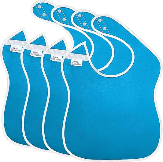 Large Waterproof Baby Bibs for 1-4 years old – Lightweight, Soft & Durable Bibs for Girls and Boys