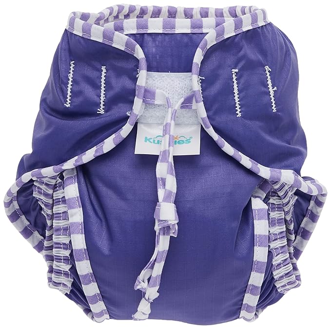 Kushies Baby Unisex Swim Diaper, Purple Solid, Small