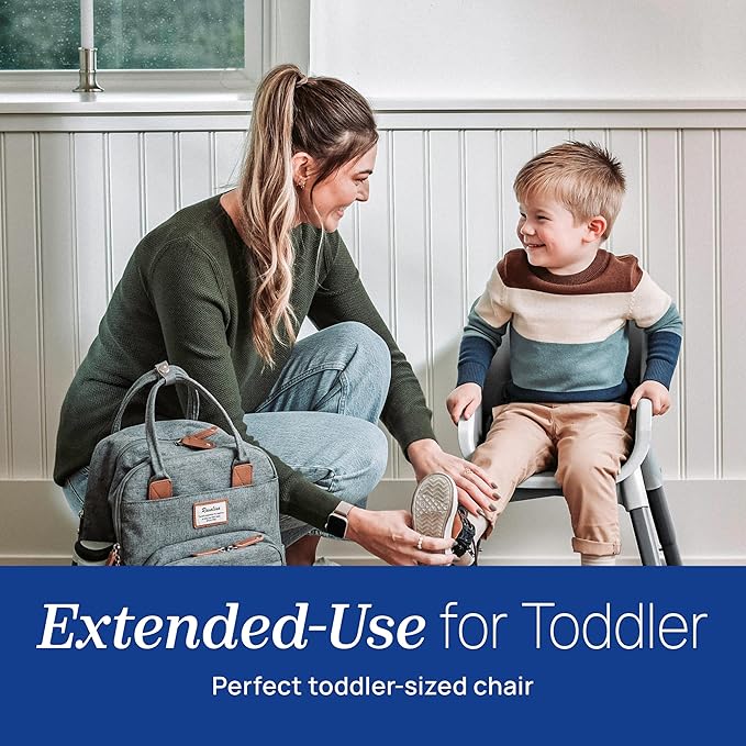 Chicco Zest 4-in-1 Folding High Chair, Feeding Chair, Toddler Chair and Youth Stool, Multi-Use Easy Clean High Chair, Capri/Blue