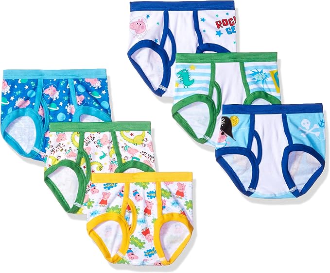 Peppa Pig boys Amazon Exclusive Toddler 100% Cotton Briefs & Potty Training Pants That Includes Stickers & Tracking Chart