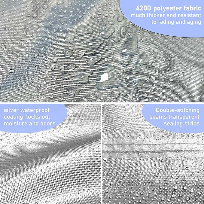 Wet Dry Bags 3 Pack,12x16 Inch Waterproof Reusable Wet Bag For Baby Diapers Swimsuit Wet Clothes Travel Beach Pool Gym,Durable Polyester Fabric,Waterproof Seal Strip Inside,Handle and Zipper,Blue