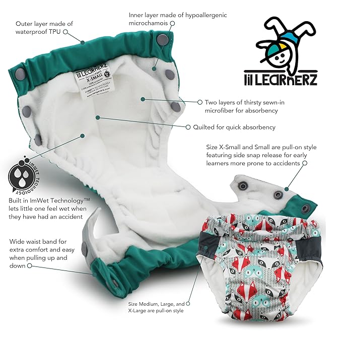 Kanga Care Lil Learnerz Reusable Toilet Training Pants (Large - tokiCorno & Sherbert)