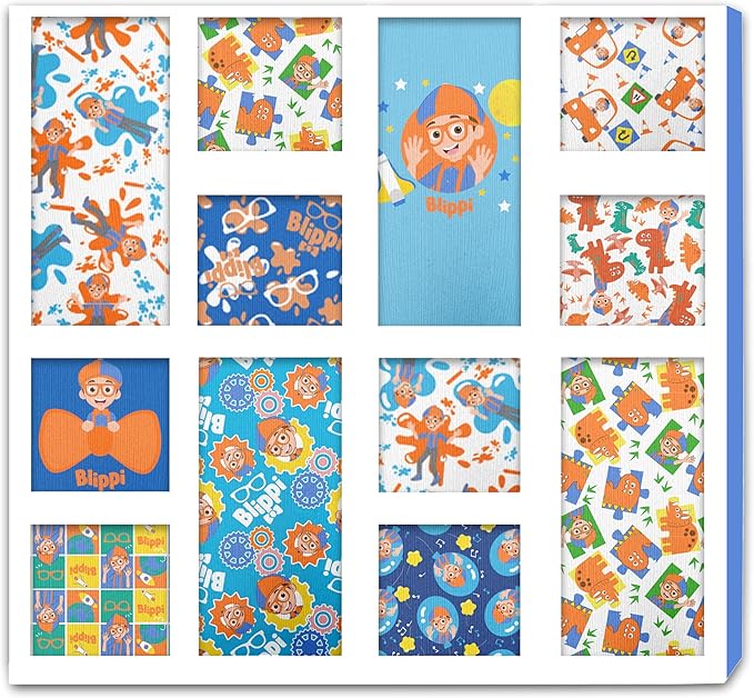 Blippi Boys Exclusive 12-Days Advent Box of Surprise Underwear Pack Makes Potty Training Fun with Stickers, 2/3t, 4t and 5t