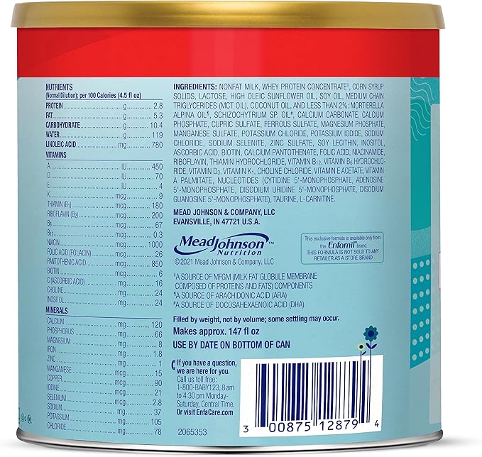 Enfamil NeuroPro EnfaCare High Calorie Premature Baby Formula, Milk-Based with Iron, Brain-Building DHA, Vitamins & Minerals for Immune Support, easy-to-digest proteins, Baby Milk, 23 Oz Can, 4 Count