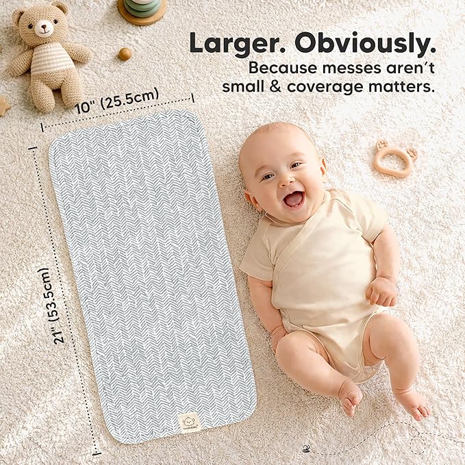 KeaBabies Organic Muslin Burp Cloths Baby Boy, Girl – 10-Pack 100% Cotton Muslin Burping Cloths for Babies, Newborn, 21x10 Large & Absorbent Spit Up Rags, Baby Washcloth, Infant Towels (Nordic)