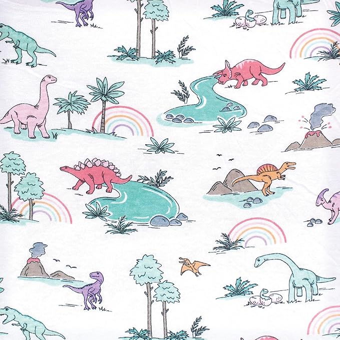 Hudson Baby Unisex Baby Changing Pad Cover, Pink Dinosaur Adventures, One Size