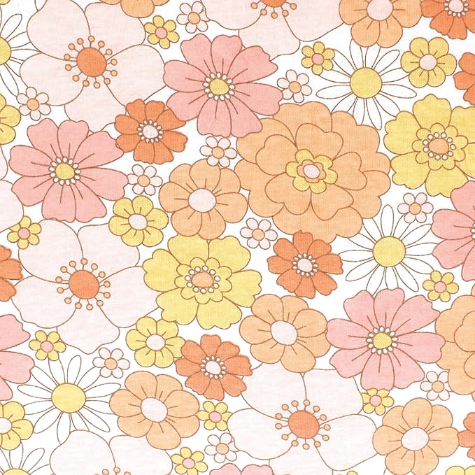 Hudson Baby Unisex Baby Changing Pad Cover, Peace Love Flowers, One Size