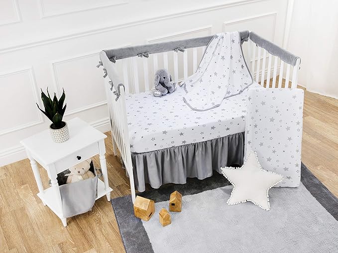 American Baby Company Printed 100% Natural Cotton Jersey Knit Fitted Contoured Changing Table Pad Cover, Super Stars, Soft Breathable, for Boys and Girls