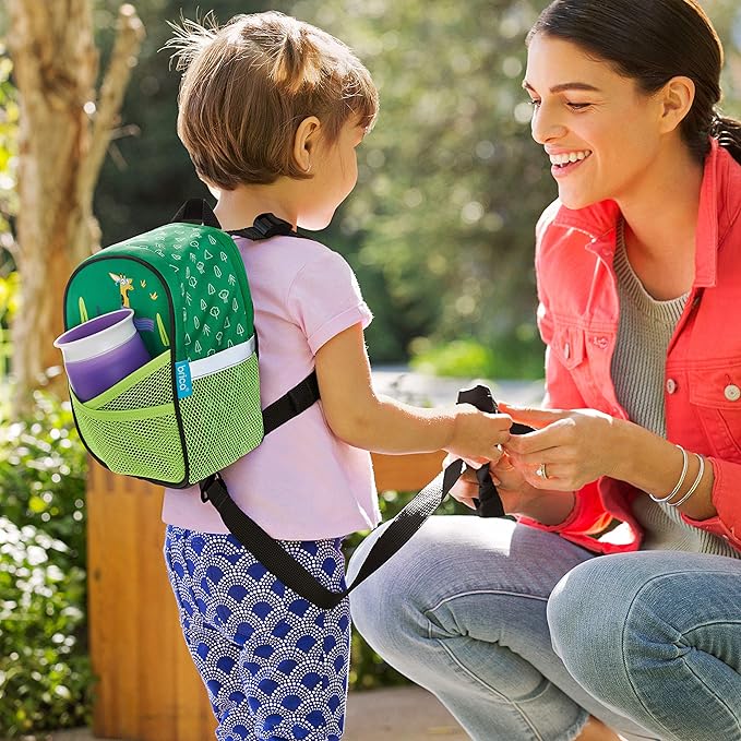 Munchkin® Brica® By-My-Side™ Toddler Safety Harness Backpack with Leash, Giraffe, Green