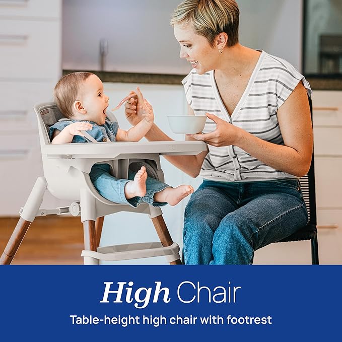 Chicco Zest LE 4-in-1 Folding High Chair, Feeding Chair, Toddler Chair and Youth Stool, Multi-Use Easy Clean High Chair, Crema/White