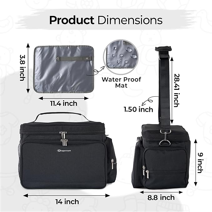 Breast Pump Bag Fit for Spectra S1 and S2, Wearable Breast Pump Bags with Milk Pack, Pumping Bag with Waterproof Mat for Pump Accessories, Bottle Bags for Travel and Family, Black
