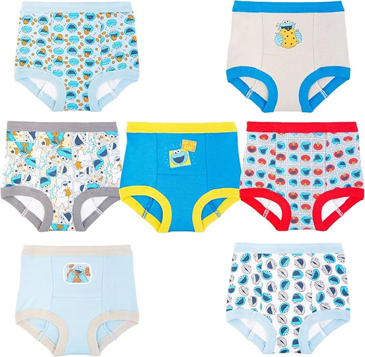 Sesame Street Unisex Toddler Potty Training Pants with Elmo, Cookie Monster and Big Bird with Stickers & Success Chart