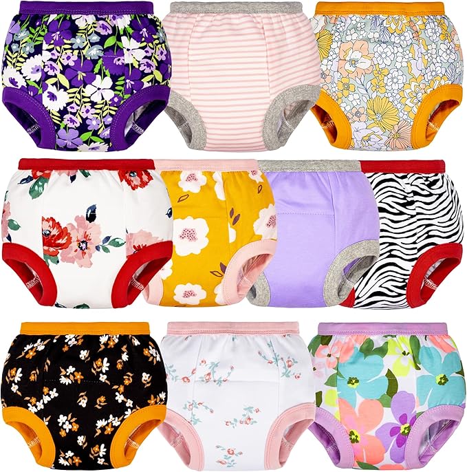 BIG ELEPHANT Potty Training Underwear, 100% Cotton Absorbent Unisex Toddler Pee Pants for Boys Girls