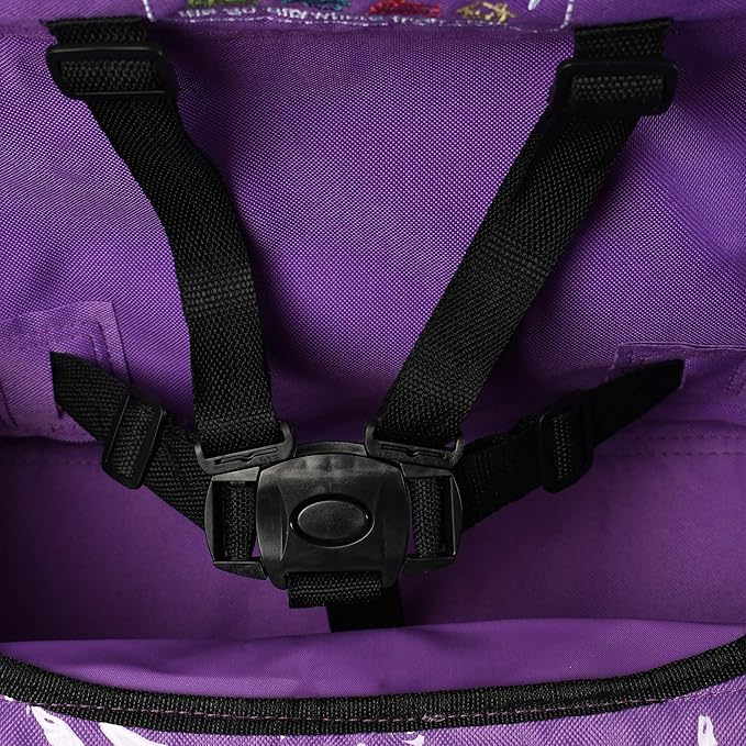 ciao! baby Portable High Chair for Travel, Fold Up High Chair with Tray, Purple