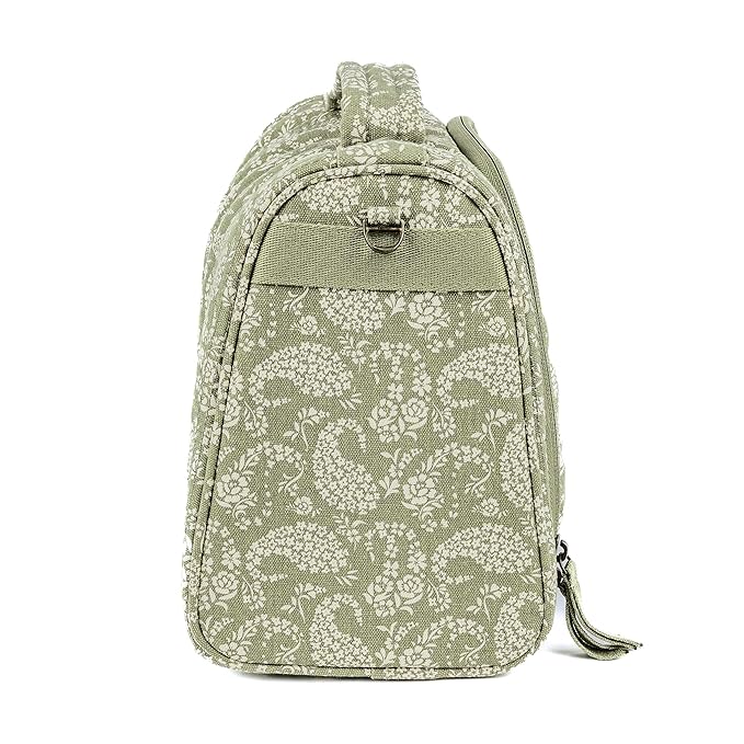 JuJuBe Insulated Bottle Bag, Breastmilk Cooler Bag Fits 3 Baby Bottles, Storage Tote for Nursing Mom, Daycare & Travel, Lunch Bag w/Handle & Shoulder Strap (Paisley Floral)