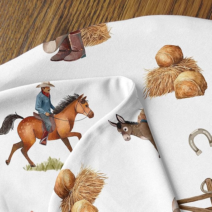 Sweet Jojo Designs Western Cowboy Boy Nursing Pillow Cover Baby Breastfeeding Slipcover Infant Newborn Nursery Bottle Breast Feeding Pillowcase (Pillow NOT Included) Wild West Horse Cow Farm Animal