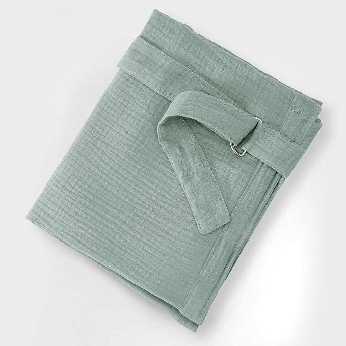 Wimst Muslin Nursing Cover Breastfeeding for Women, Soft and Breathable Breastfeeding Cover with Rigid Hoop for Nursing Apron (Sage)