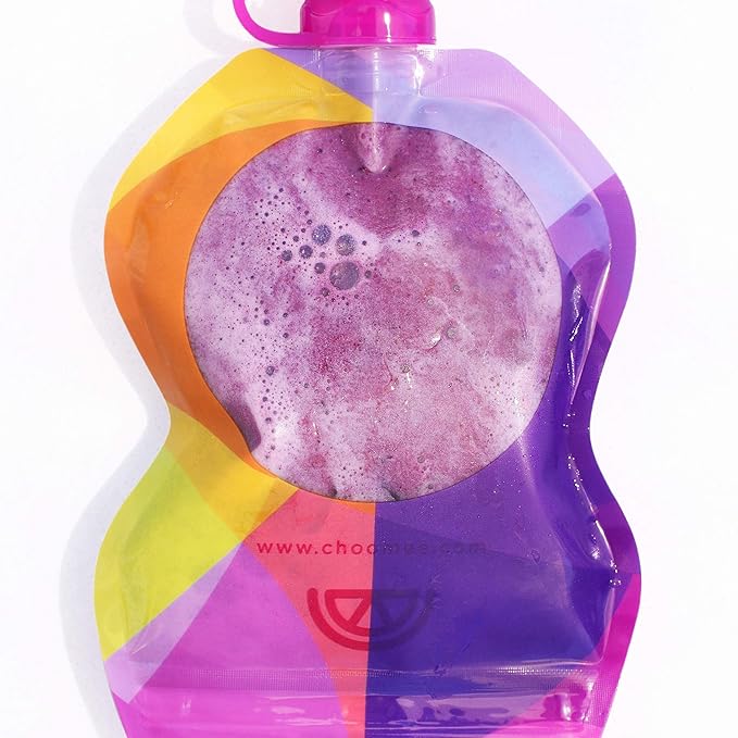 ChooMee Smoothie Project by Weelicious + SnakPack Reusable Food Pouches - New! | 6 CT, 8 oz | TropiColor Design, Ideal for Purees, Smoothie Blends and Baby Food