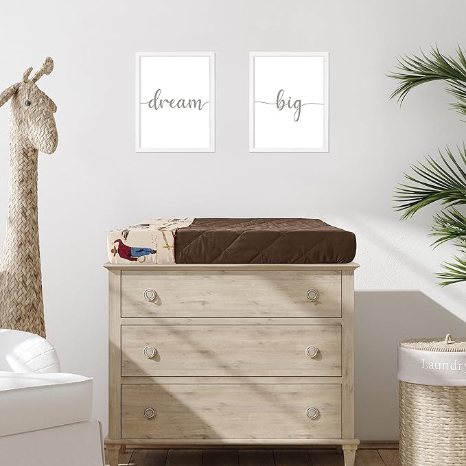 Sweet Jojo Designs Chocolate Brown Western Cowboy Boy Baby Changing Pad Cover – Infant Newborn Diaper Table Change Mat Sheet - Wild West Southern South Horse Cow Animal Tan Beige Red White and Blue
