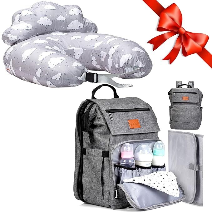 PILLANI Baby Shower Gifts: Nursing Pillow for Breastfeeding & Diaper Bag - Baby Registry Search