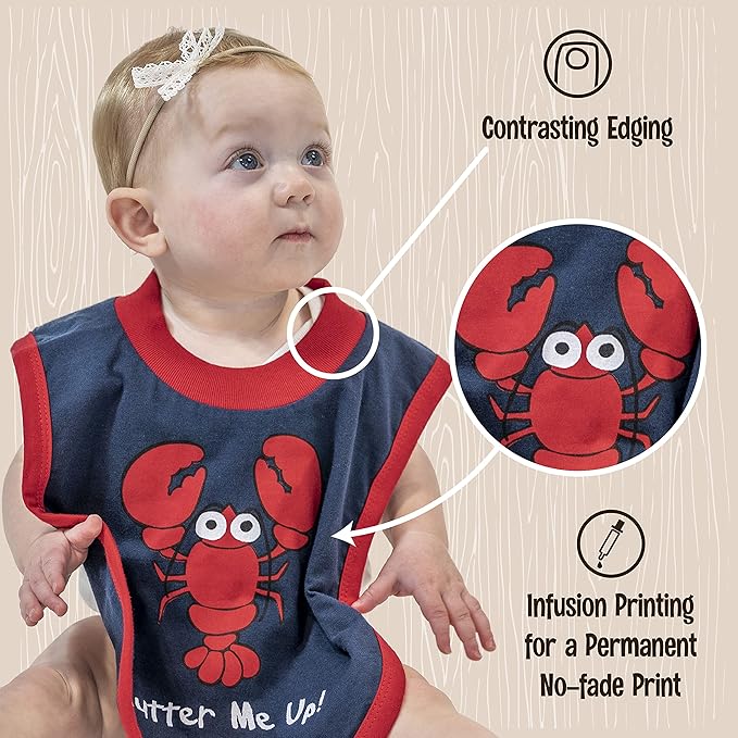 LazyOne Animal-Print Baby Bibs, Cute Baby Shower Gifts