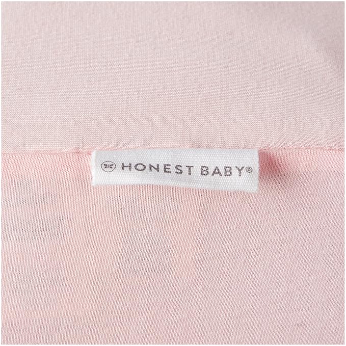 HonestBaby Girls Organic Cotton Changing Pad Cover, Pink Salt, One Size