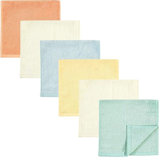 Hudson Baby Unisex Baby Rayon Burpcloth 6pk, Soft Neutral, One Size