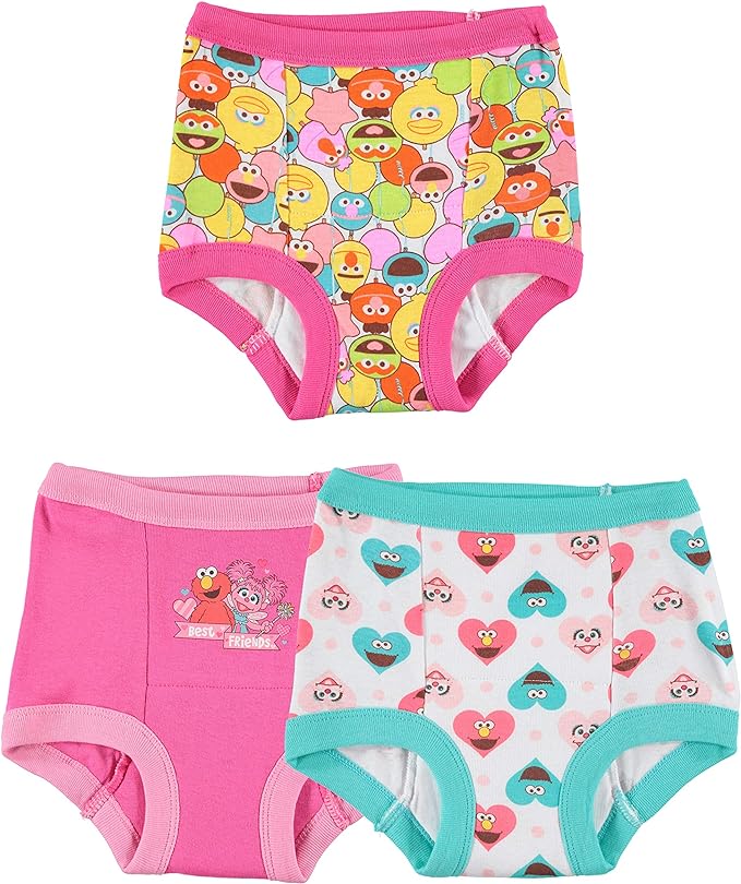 Sesame Street Unisex Toddler Potty Training Pants with Elmo, Cookie Monster and Big Bird with Stickers & Success Chart