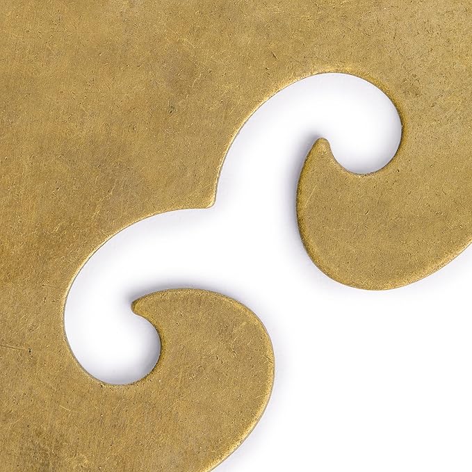 Brass "Ocean Wave" Corner Plate – Set of 2, 1.8", by Hardware Philosophy