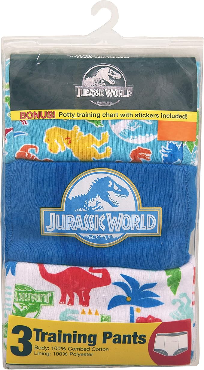 Jurassic World Unisex Adult Boys Potty Pants Baby and Toddler Training Underwear