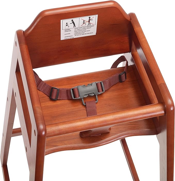 Hight Quality, Seating Ready-to-Assemble Restaurant Wood Bar Height High Chair, Baby Highchairs, Durable Dining Feeding Chair with Steps, High Chairs for Babies and Toddlers, Seria 01