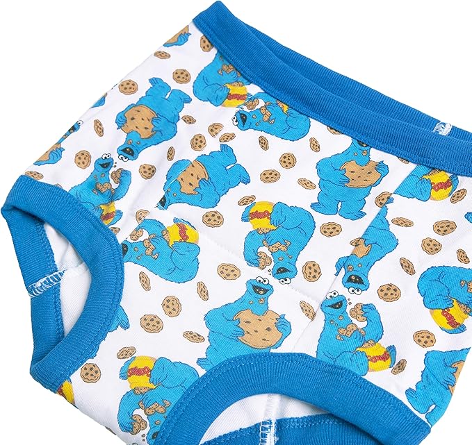 Sesame Street Unisex Toddler Potty Training Pants with Elmo, Cookie Monster and Big Bird with Stickers & Success Chart