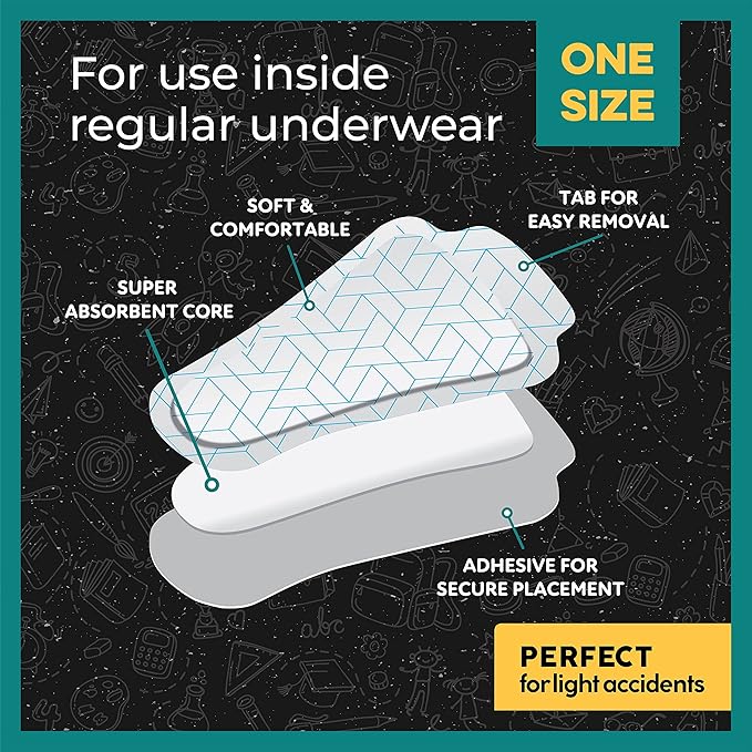 Sposie Diaper Booster Pads 2T-5T & Dribbles - Baby Diaper Pads Inserts & Potty Training Underwear Liners, Bedwetting Underwear for Kids, Pull Up Diapers