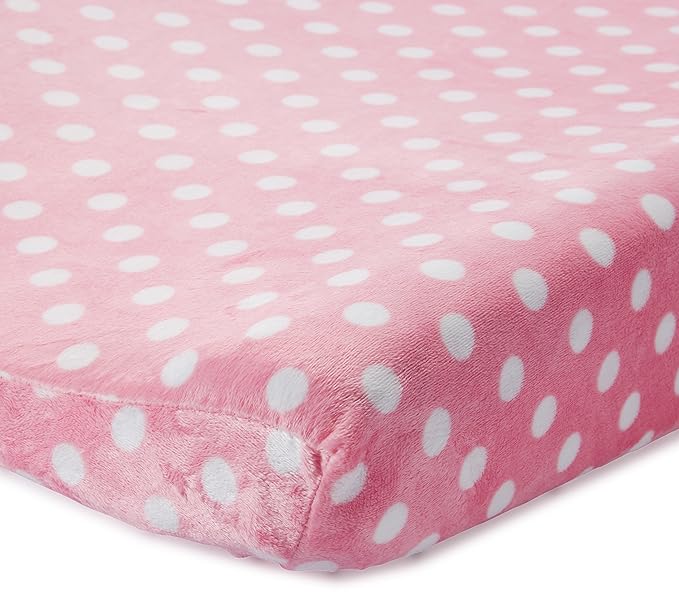 Summer Infant Ultra Plush Changing Pad Cover, Pink Dots for Days