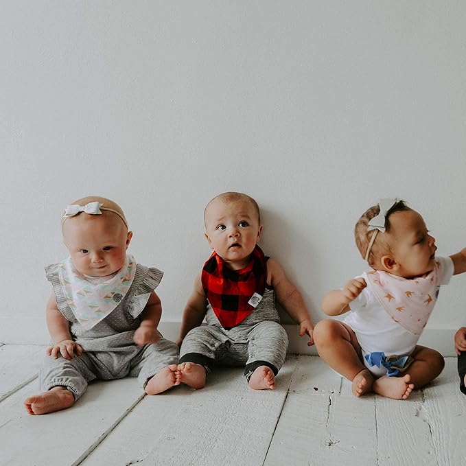 Parker Baby Bandana Drool Bibs for Boys, Girls & Unisex - Soft & Stylish Teething Bibs for Babies