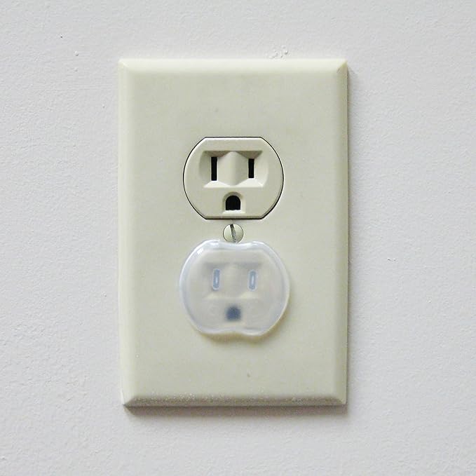 Dreambaby Plastic Baby Safety Outlet Plug Covers - 24 Pack - Outlet Covers Baby Proofing
