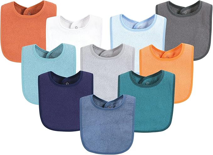 Hudson Baby Unisex Baby Drooler Bib With Waterproof Lining