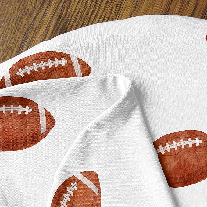 Sweet Jojo Designs Brown White Football Boy Nursing Pillow Cover Baby Breastfeeding Slipcover Infant Newborn Nursery Bottle Breast Feeding Pillowcase Pillow NOT Included for Sports Themed Collection