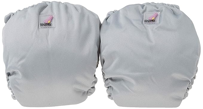 Kanga Care Lil Joey Newborn All in One AIO Cloth Diaper (2pk) Platinum 4-12lbs