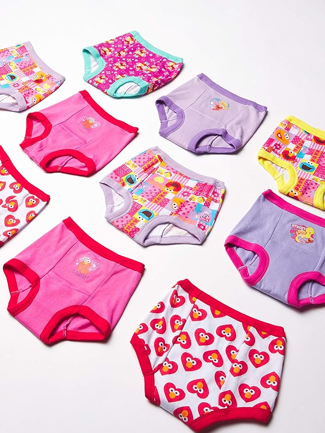 Sesame Street Unisex Toddler Potty Training Pants with Elmo, Cookie Monster and Big Bird with Stickers & Success Chart